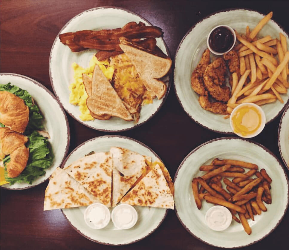 Food offerings at Casino Park Grill
