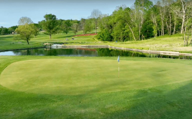 A green at Green Acres Golf Course