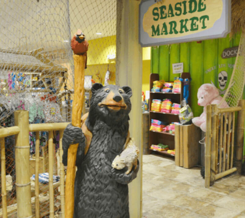 Shopping displays at Seaside Market