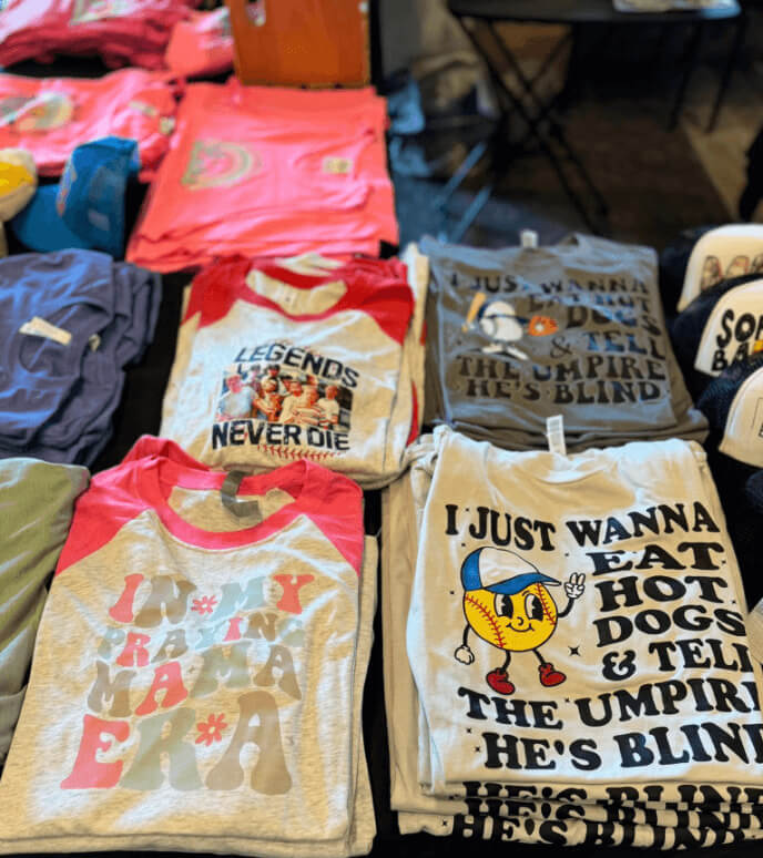 Assorted T shirts at CJ's Boutique