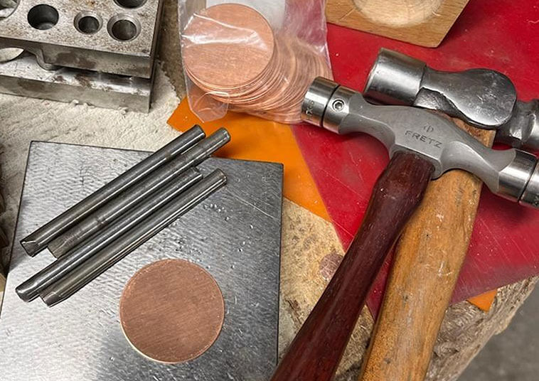 Tools on a workbench