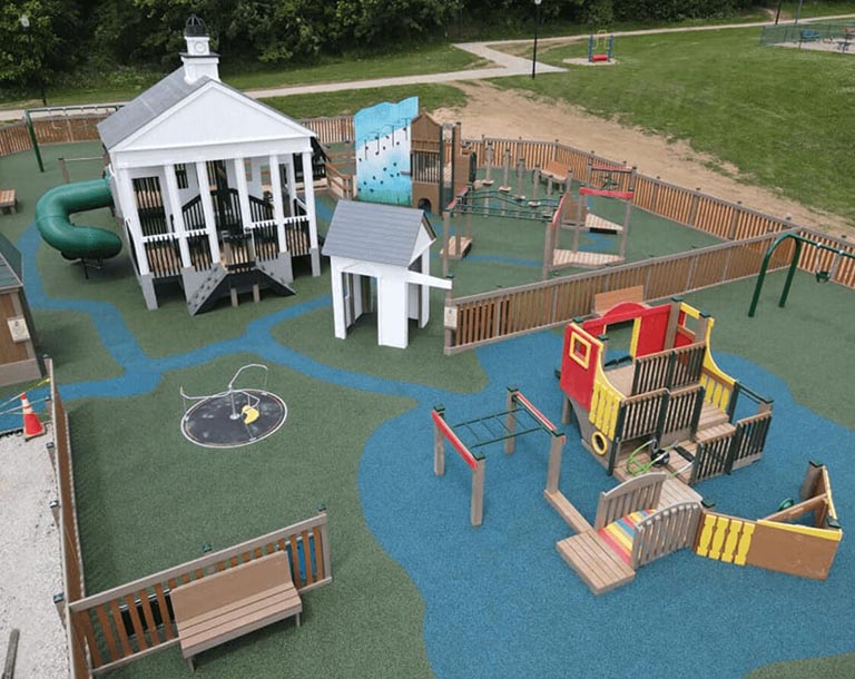 Overhead view of PLAYoli Community Playground